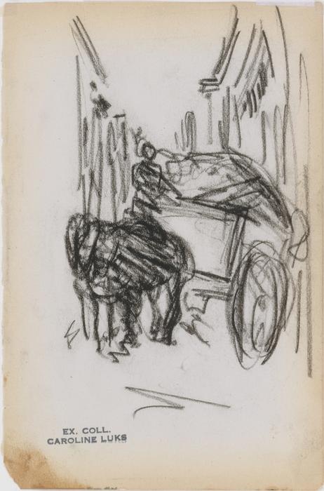 WikiOO.org - Enciklopedija dailės - Tapyba, meno kuriniai George Benjamin Luks - Wagon in Alleyway