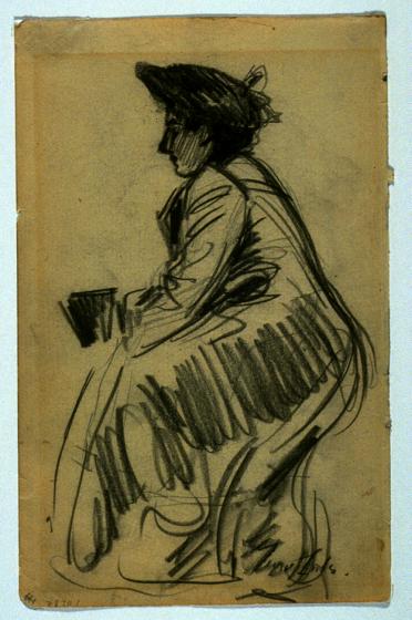 WikiOO.org - Enciklopedija dailės - Tapyba, meno kuriniai George Benjamin Luks - Woman Seated
