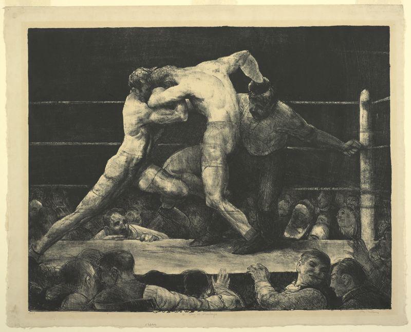 Wikioo.org - The Encyclopedia of Fine Arts - Painting, Artwork by George Wesley Bellows - A Stag at Sharkey's