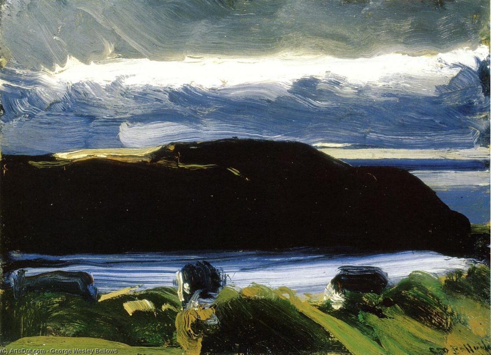 Wikioo.org - The Encyclopedia of Fine Arts - Painting, Artwork by George Wesley Bellows - Breaking Sky, Monhegan