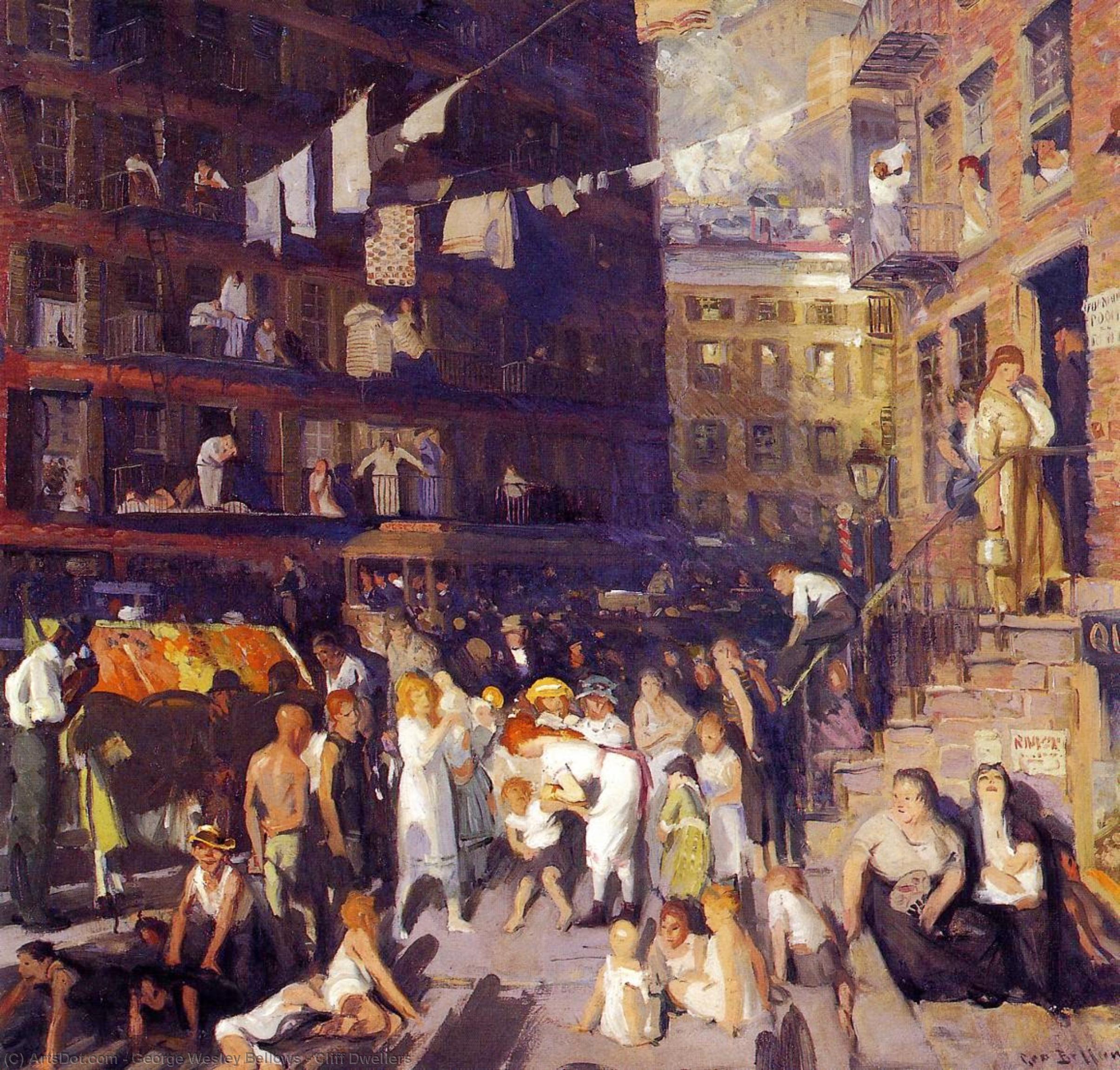 Wikioo.org - The Encyclopedia of Fine Arts - Painting, Artwork by George Wesley Bellows - Cliff Dwellers