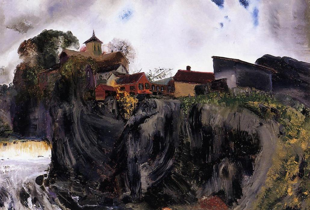 WikiOO.org - Encyclopedia of Fine Arts - Maalaus, taideteos George Wesley Bellows - Cliffs at Eddyville