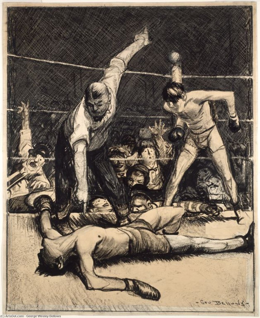 WikiOO.org - Encyclopedia of Fine Arts - Maleri, Artwork George Wesley Bellows - Counted Out