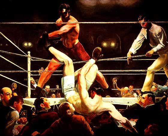 Wikioo.org - สารานุกรมวิจิตรศิลป์ - จิตรกรรม George Wesley Bellows - Dempsey and Firpo
