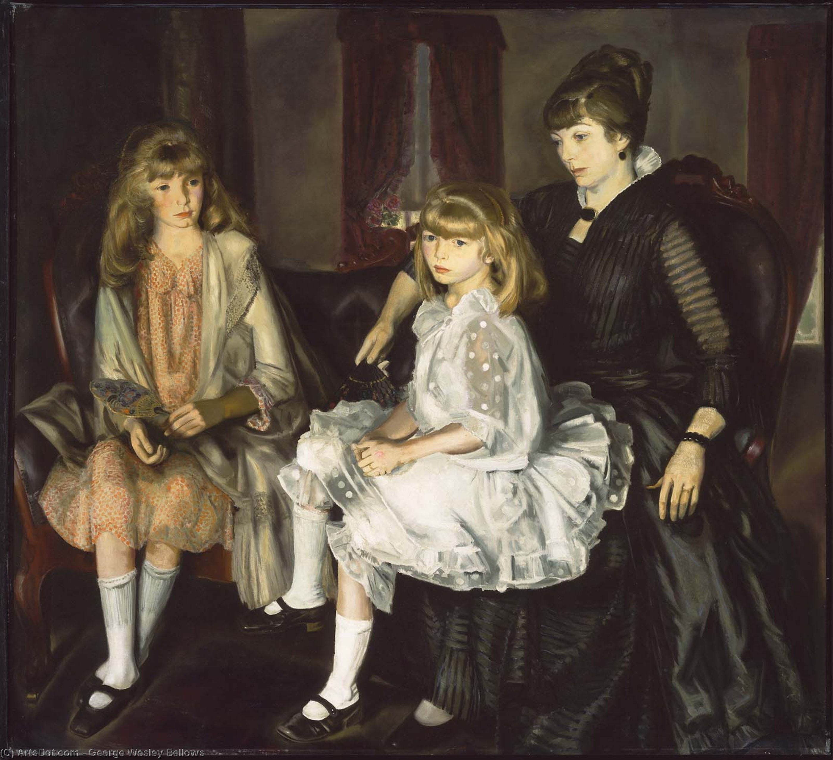 Wikioo.org - The Encyclopedia of Fine Arts - Painting, Artwork by George Wesley Bellows - Emma and Her Children