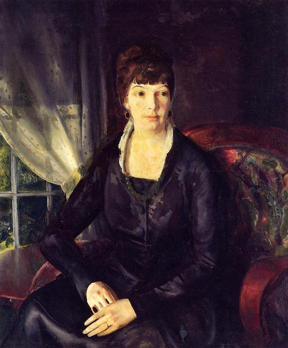 Wikioo.org - The Encyclopedia of Fine Arts - Painting, Artwork by George Wesley Bellows - Emma at the Window