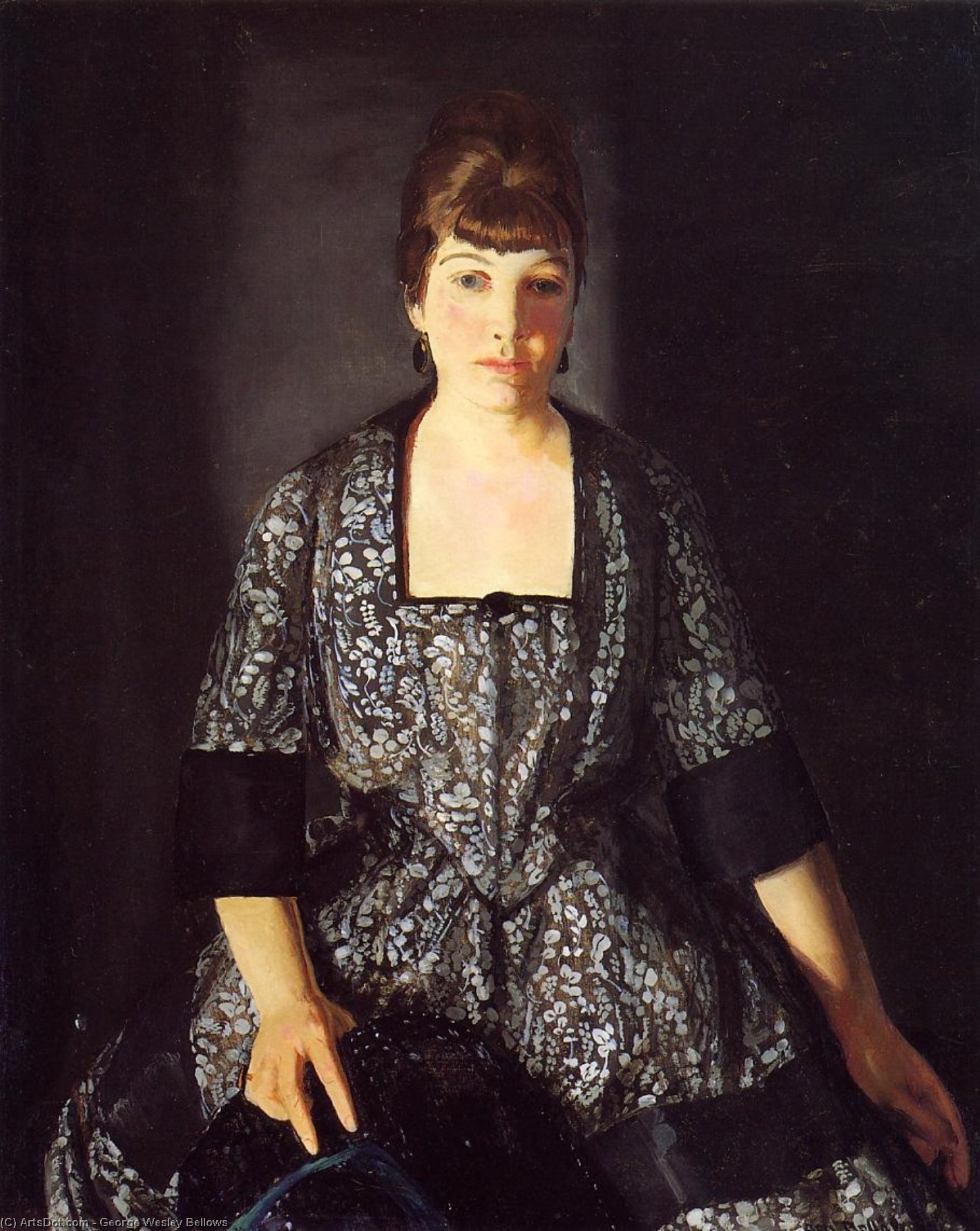 WikiOO.org - Encyclopedia of Fine Arts - Lukisan, Artwork George Wesley Bellows - Emma in the Black Print