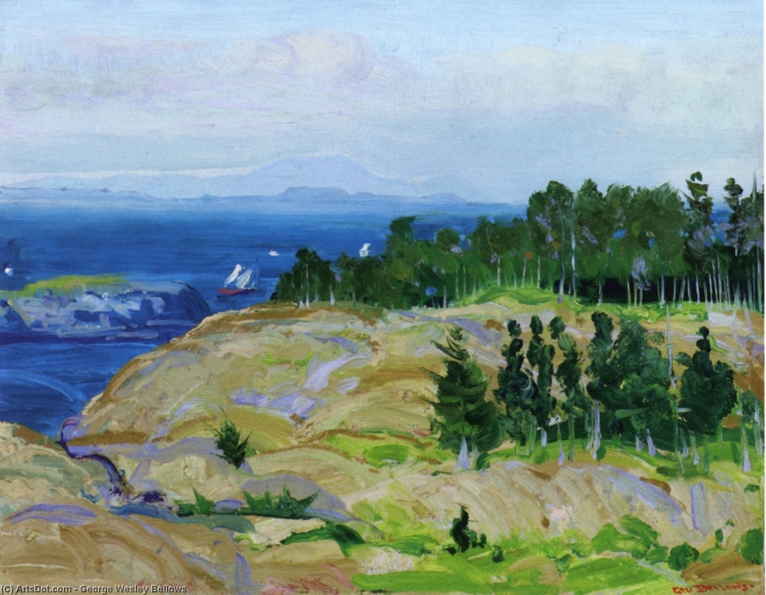 Wikioo.org - The Encyclopedia of Fine Arts - Painting, Artwork by George Wesley Bellows - Green Point