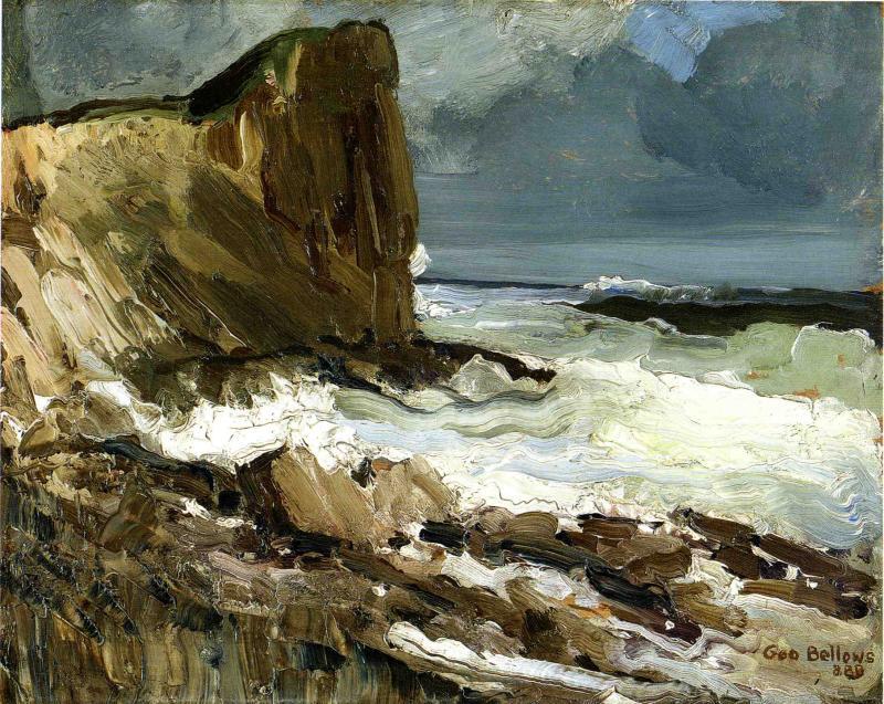 Wikioo.org - The Encyclopedia of Fine Arts - Painting, Artwork by George Wesley Bellows - Gull Rock and Whitehead