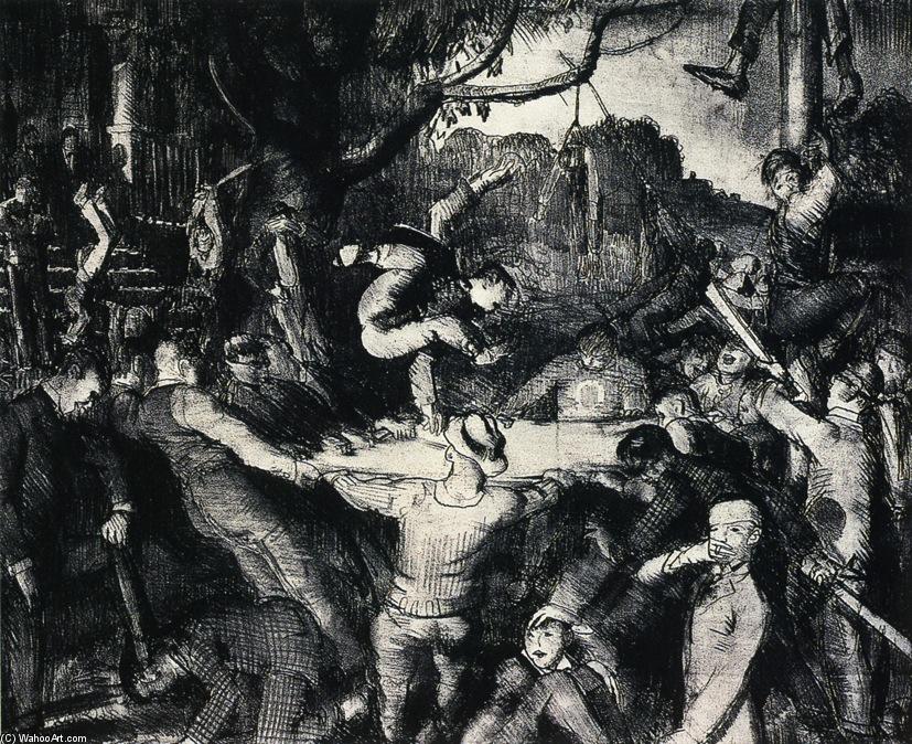 Wikioo.org - สารานุกรมวิจิตรศิลป์ - จิตรกรรม George Wesley Bellows - Initiation into the Frat