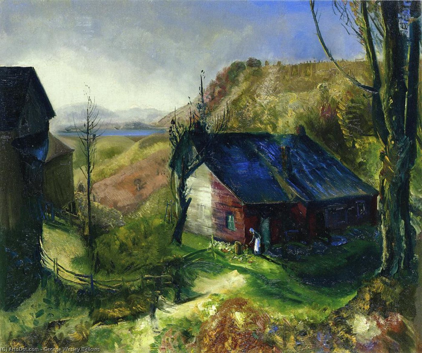 Wikioo.org - The Encyclopedia of Fine Arts - Painting, Artwork by George Wesley Bellows - Mountain Farm