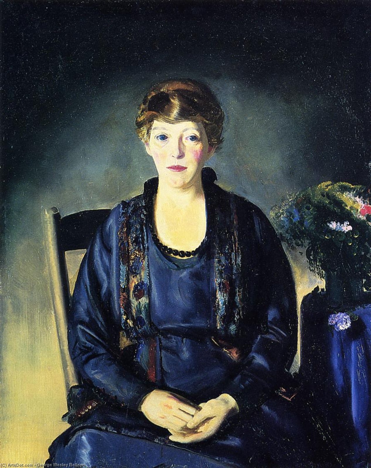 WikiOO.org - Encyclopedia of Fine Arts - Maalaus, taideteos George Wesley Bellows - Portrait of Laura
