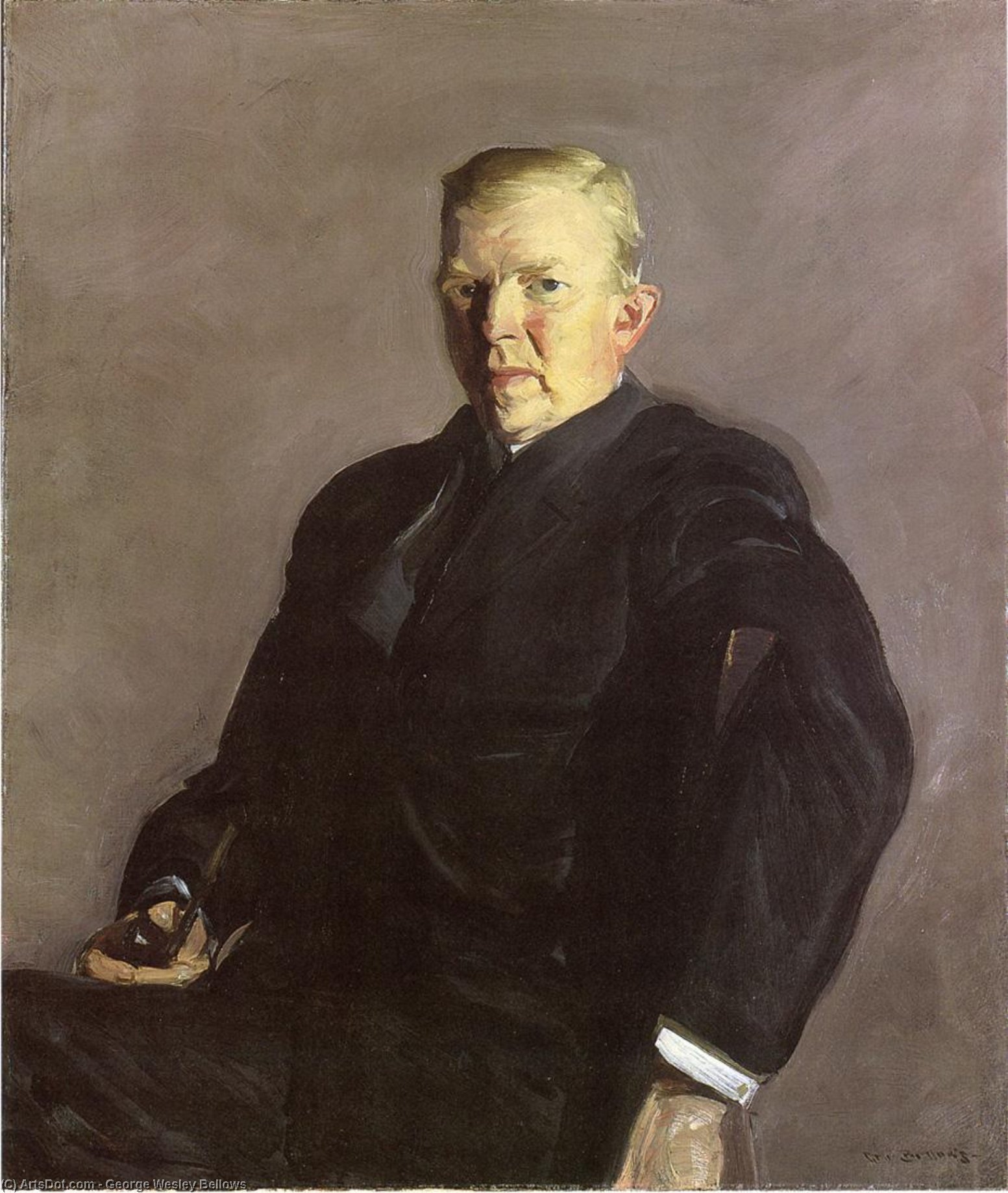 WikiOO.org - Encyclopedia of Fine Arts - Malba, Artwork George Wesley Bellows - Portrait of Professor Joseph Russell Taylor