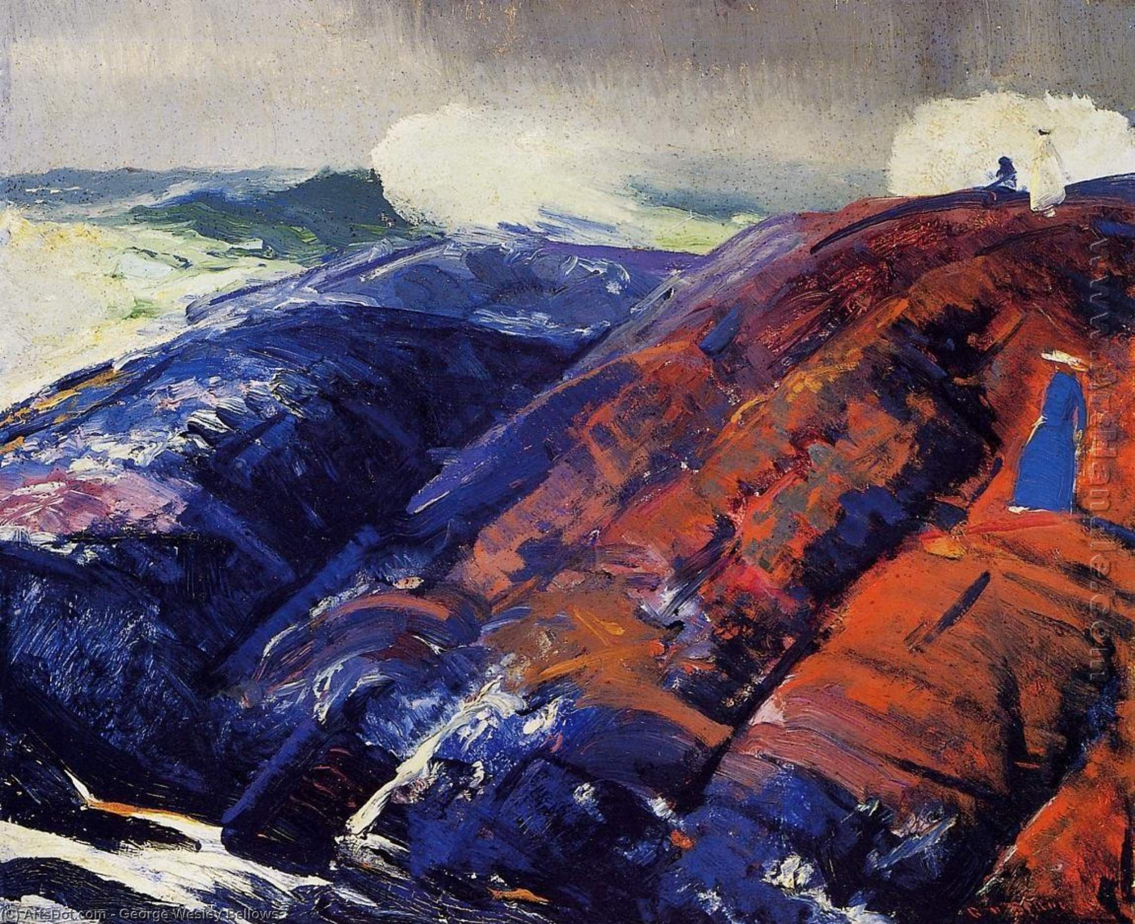 WikiOO.org - Енциклопедия за изящни изкуства - Живопис, Произведения на изкуството George Wesley Bellows - Summer Surf