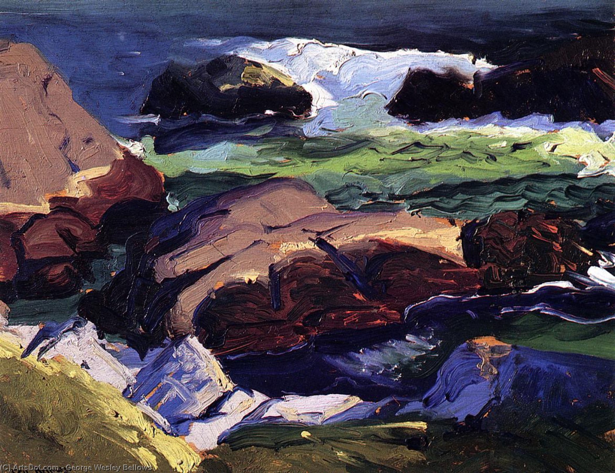 Wikioo.org - The Encyclopedia of Fine Arts - Painting, Artwork by George Wesley Bellows - Sun Glow