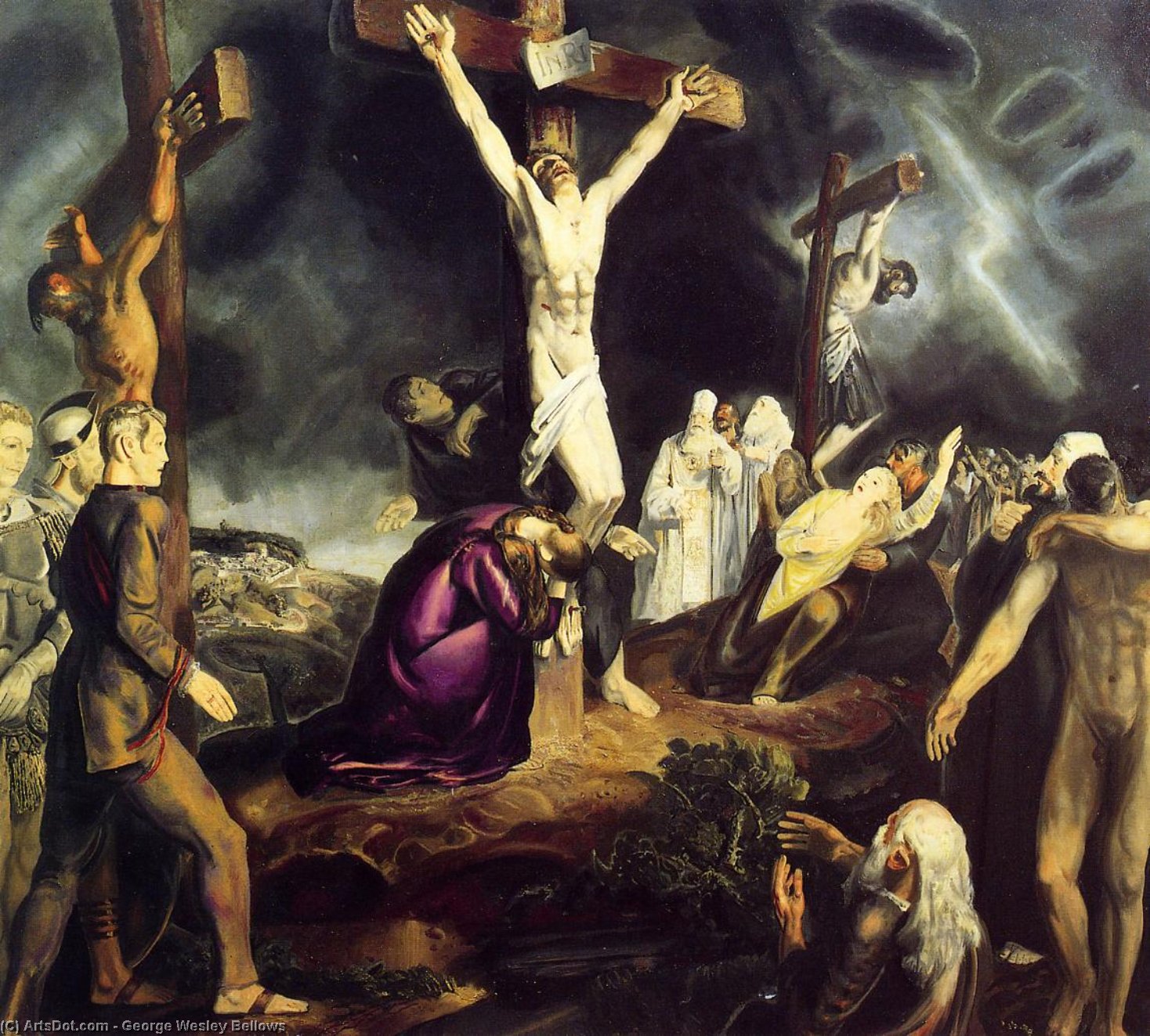 Wikioo.org - The Encyclopedia of Fine Arts - Painting, Artwork by George Wesley Bellows - The Cricifixion