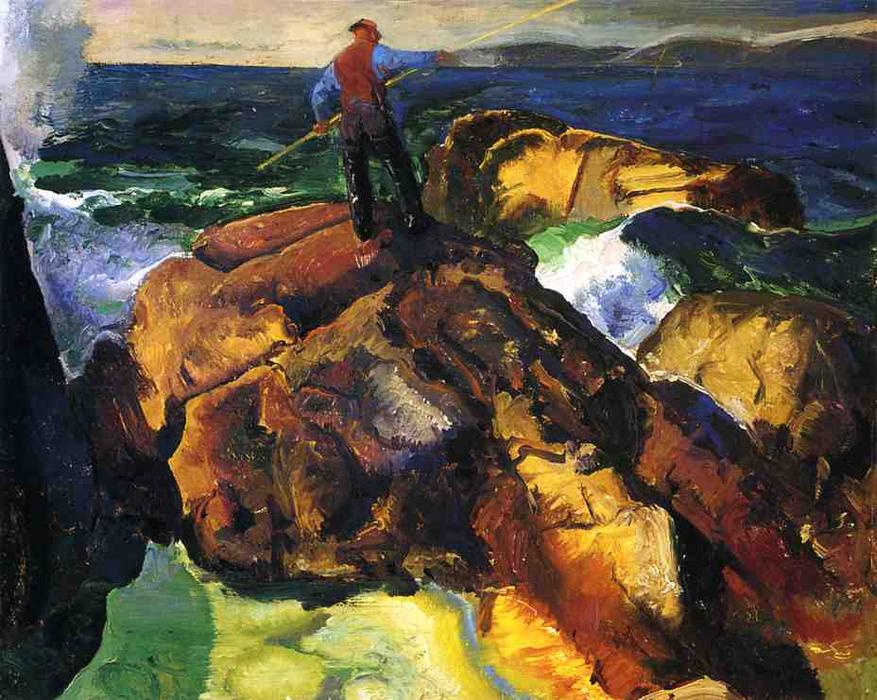 Wikioo.org - The Encyclopedia of Fine Arts - Painting, Artwork by George Wesley Bellows - The Fisherman (study)