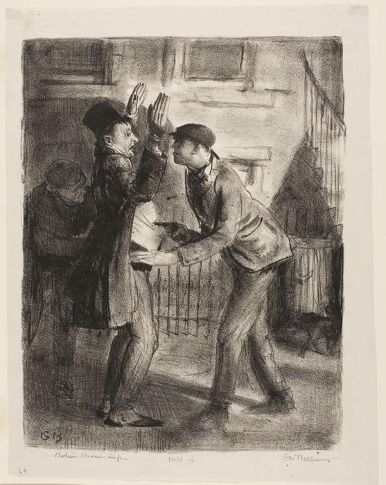 Wikioo.org - The Encyclopedia of Fine Arts - Painting, Artwork by George Wesley Bellows - The Hold-Up