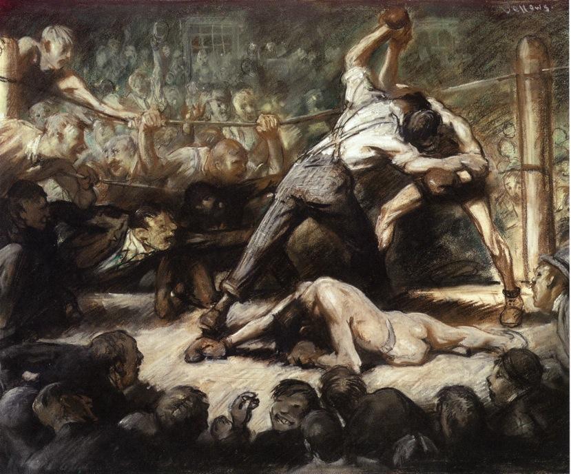 WikiOO.org - Encyclopedia of Fine Arts - Lukisan, Artwork George Wesley Bellows - The Knock Out