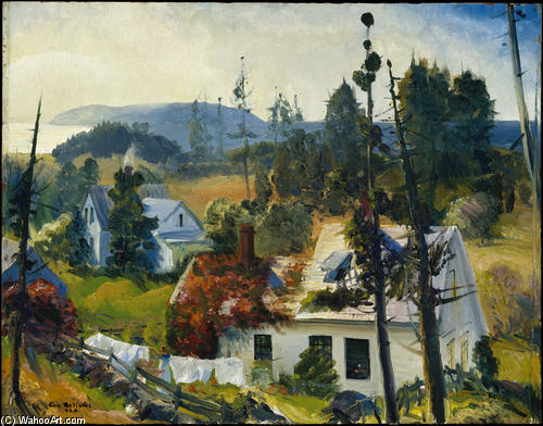 Wikioo.org - The Encyclopedia of Fine Arts - Painting, Artwork by George Wesley Bellows - The Red Vine, Matinicus Island, Maine
