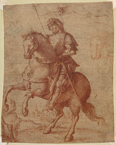 Wikioo.org – L'Enciclopedia delle Belle Arti - Pittura, Opere di Giovanni Battista Cima Da Conegliano - Un santo a cavallo