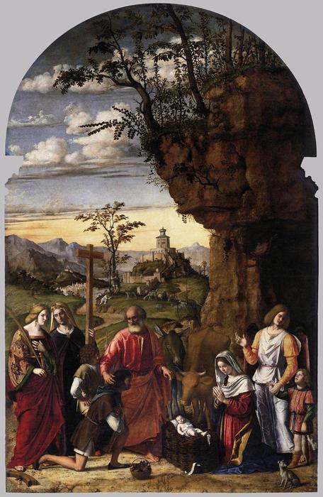 Wikioo.org - The Encyclopedia of Fine Arts - Painting, Artwork by Giovanni Battista Cima Da Conegliano - Adoration of the Shepherds