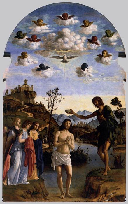 Wikioo.org – L'Enciclopedia delle Belle Arti - Pittura, Opere di Giovanni Battista Cima Da Conegliano - Battesimo di Cristo