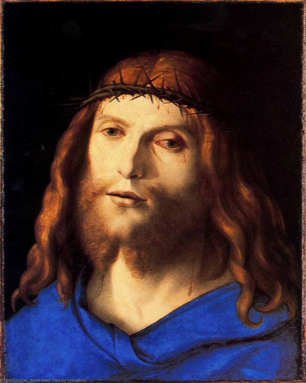 Wikioo.org - สารานุกรมวิจิตรศิลป์ - จิตรกรรม Giovanni Battista Cima Da Conegliano - Christ Crowned with Thorns
