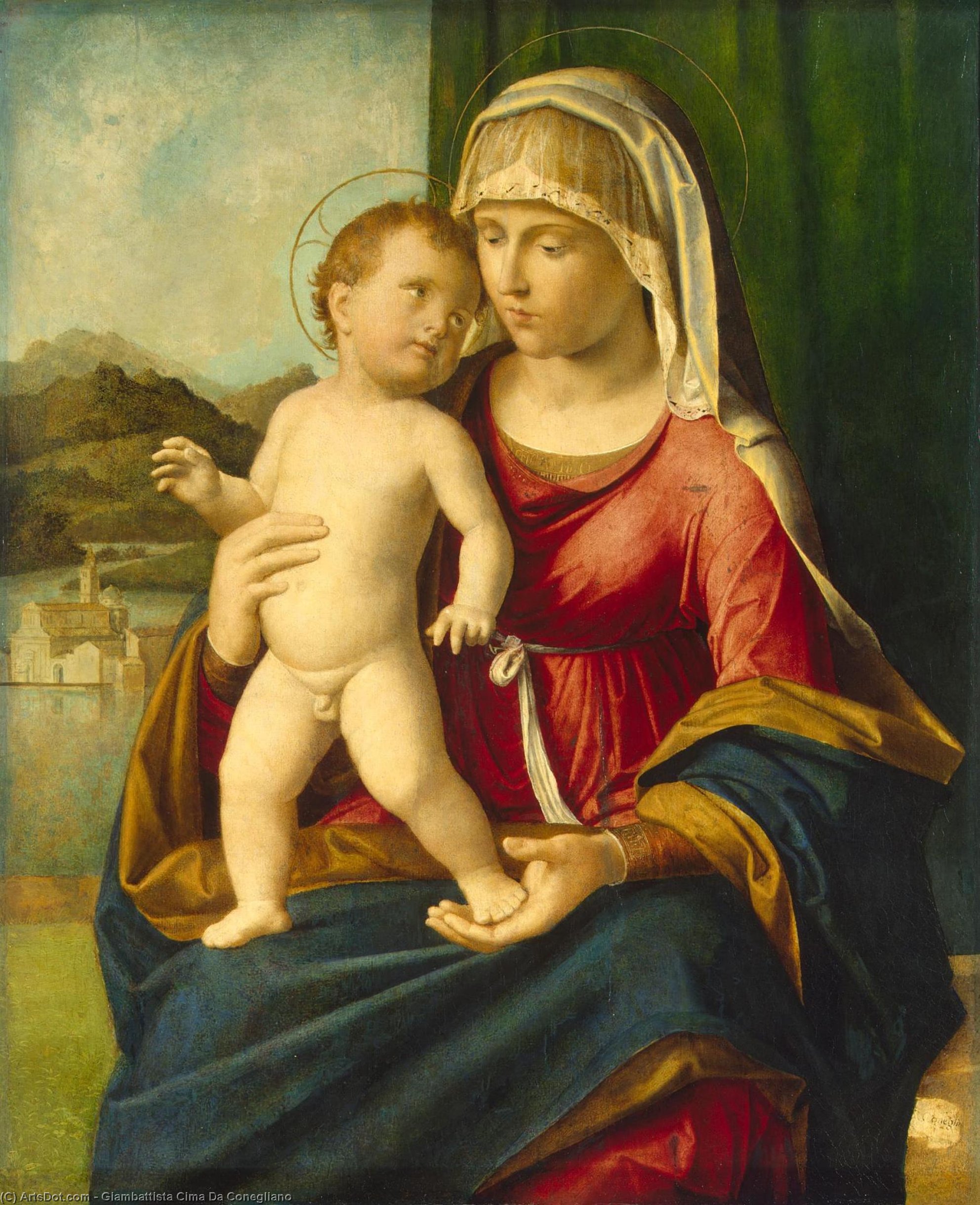 Wikioo.org – L'Encyclopédie des Beaux Arts - Peinture, Oeuvre de Giovanni Battista Cima Da Conegliano - madonna et lenfant 1