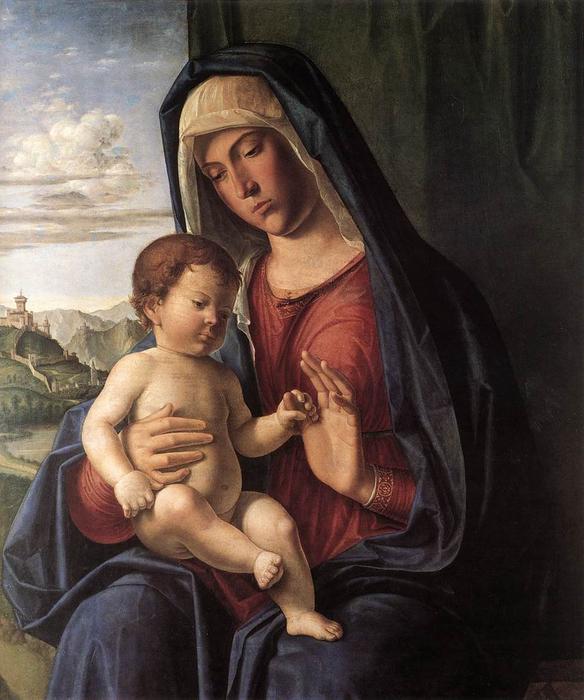 Wikioo.org - The Encyclopedia of Fine Arts - Painting, Artwork by Giovanni Battista Cima Da Conegliano - Madonna and Child