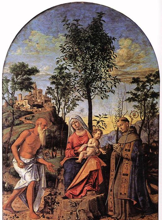Wikioo.org - The Encyclopedia of Fine Arts - Painting, Artwork by Giovanni Battista Cima Da Conegliano - Madonna of the Orange Tree