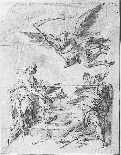 WikiOO.org - Енциклопедия за изящни изкуства - Живопис, Произведения на изкуството Hans Von Aachen - Allegory on mortality