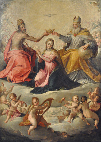 WikiOO.org - Encyclopedia of Fine Arts - Festés, Grafika Hans Von Aachen - Coronation of Mary