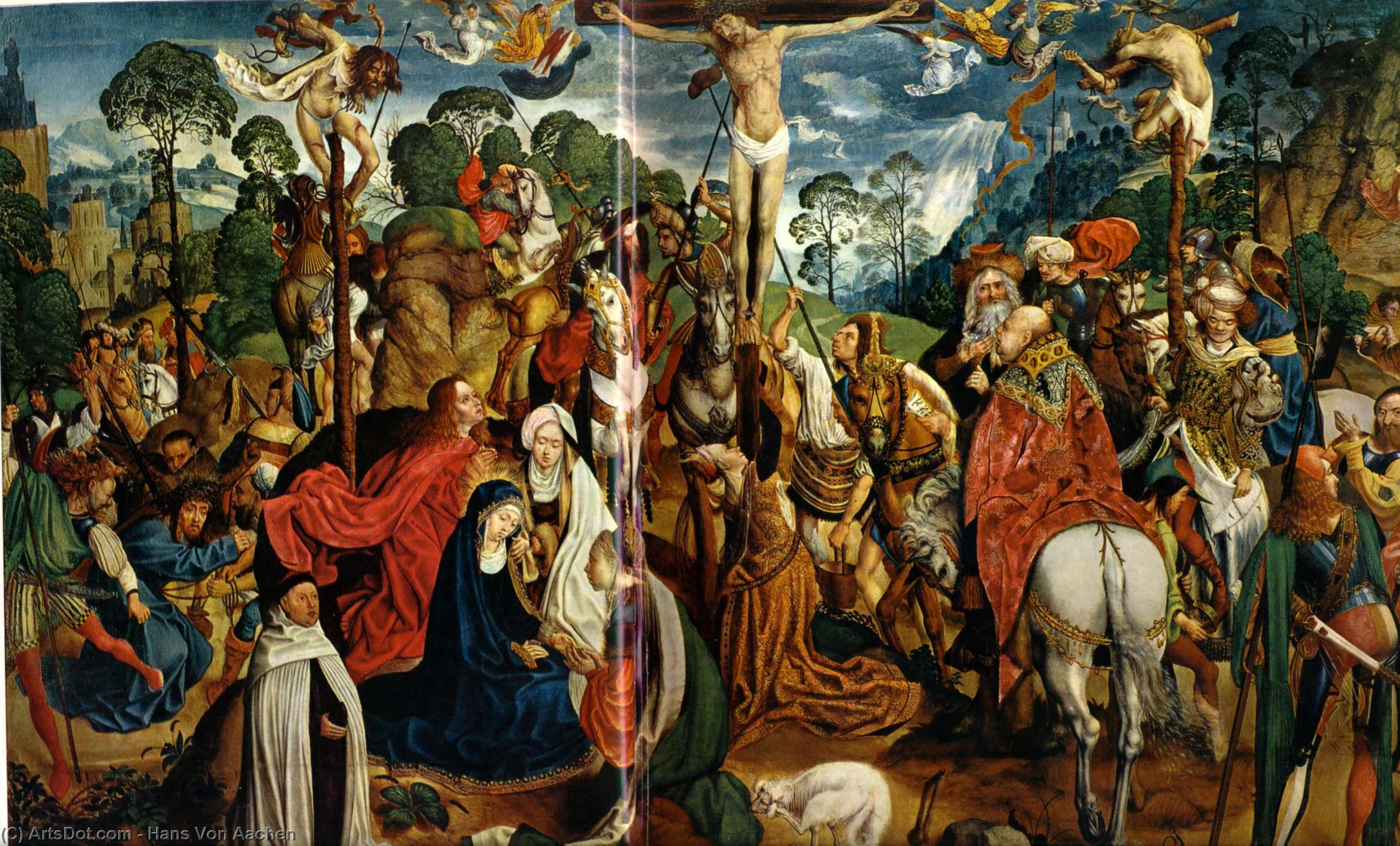 WikiOO.org - Энциклопедия изобразительного искусства - Живопись, Картины  Hans Von Aachen - Распятие на кресте