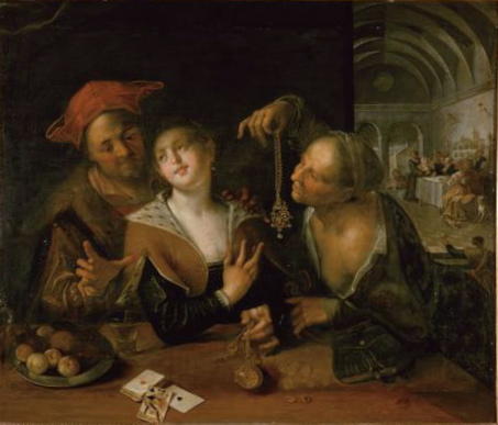 Wikioo.org - The Encyclopedia of Fine Arts - Painting, Artwork by Hans Von Aachen - Matchmaking scene