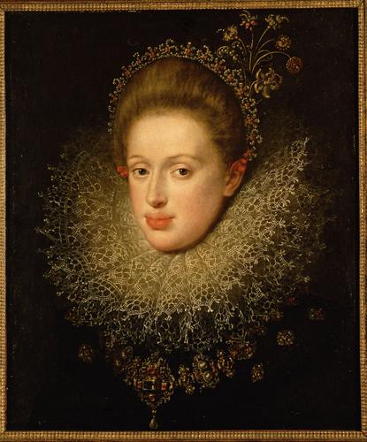 Wikioo.org – La Enciclopedia de las Bellas Artes - Pintura, Obras de arte de Hans Von Aachen - Retrato de Ana de Austria