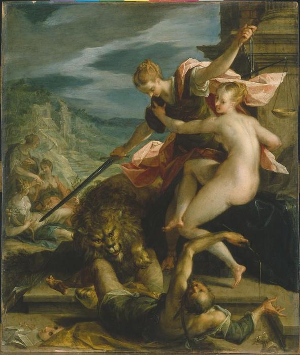 Wikioo.org - The Encyclopedia of Fine Arts - Painting, Artwork by Hans Von Aachen - The Triumph of Truth
