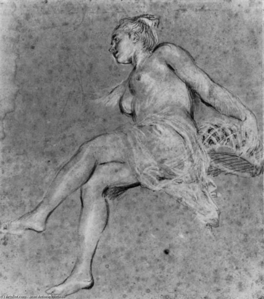 Wikioo.org – L'Enciclopedia delle Belle Arti - Pittura, Opere di Jean Antoine Watteau - Flora