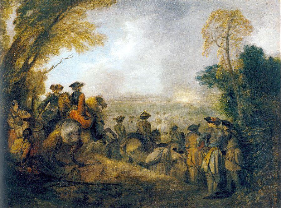 Wikioo.org - Die Enzyklopädie bildender Kunst - Malerei, Kunstwerk von Jean Antoine Watteau - Auf der March