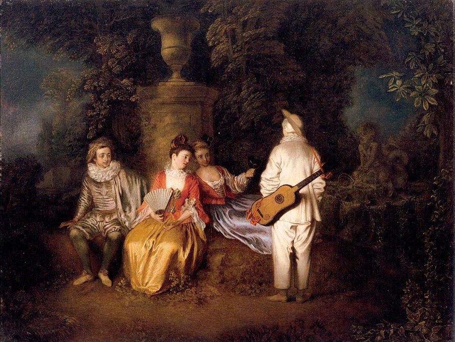 WikiOO.org - Encyclopedia of Fine Arts - Maalaus, taideteos Jean Antoine Watteau - Party of Four