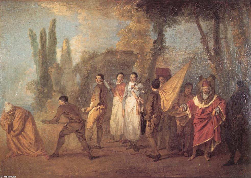 WikiOO.org - Енциклопедия за изящни изкуства - Живопис, Произведения на изкуството Jean Antoine Watteau - Qu'ay-je fait, assassins maudits