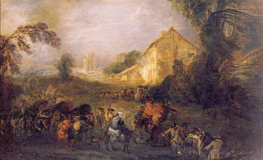 WikiOO.org - Enciklopedija dailės - Tapyba, meno kuriniai Jean Antoine Watteau - The Burdens of War