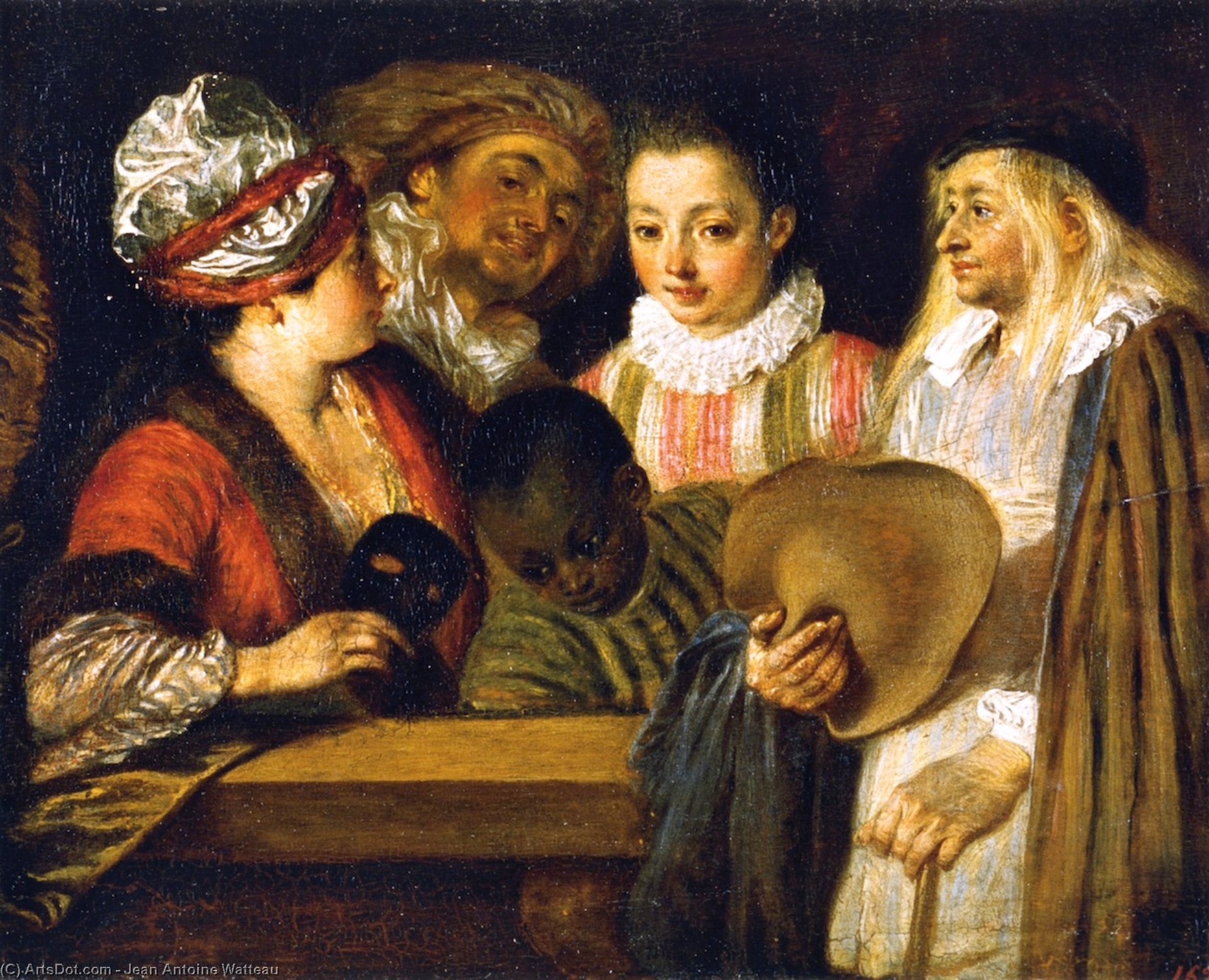WikiOO.org - 백과 사전 - 회화, 삽화 Jean Antoine Watteau - The Coquettes
