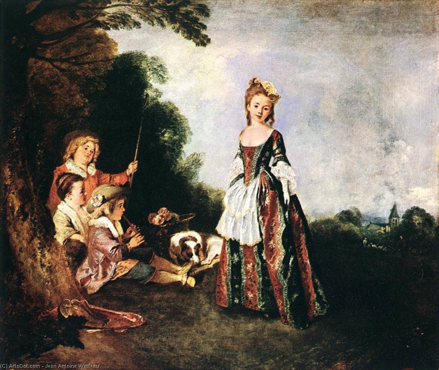 Wikioo.org - The Encyclopedia of Fine Arts - Painting, Artwork by Jean Antoine Watteau - The Dance