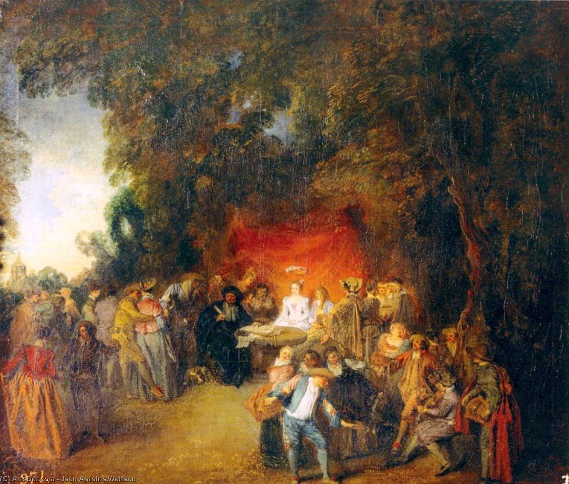 Wikoo.org - موسوعة الفنون الجميلة - اللوحة، العمل الفني Jean Antoine Watteau - The Marriage Contract