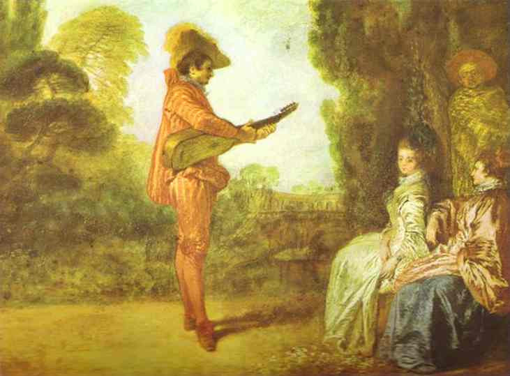 WikiOO.org - Encyclopedia of Fine Arts - Maľba, Artwork Jean Antoine Watteau - The Seducer