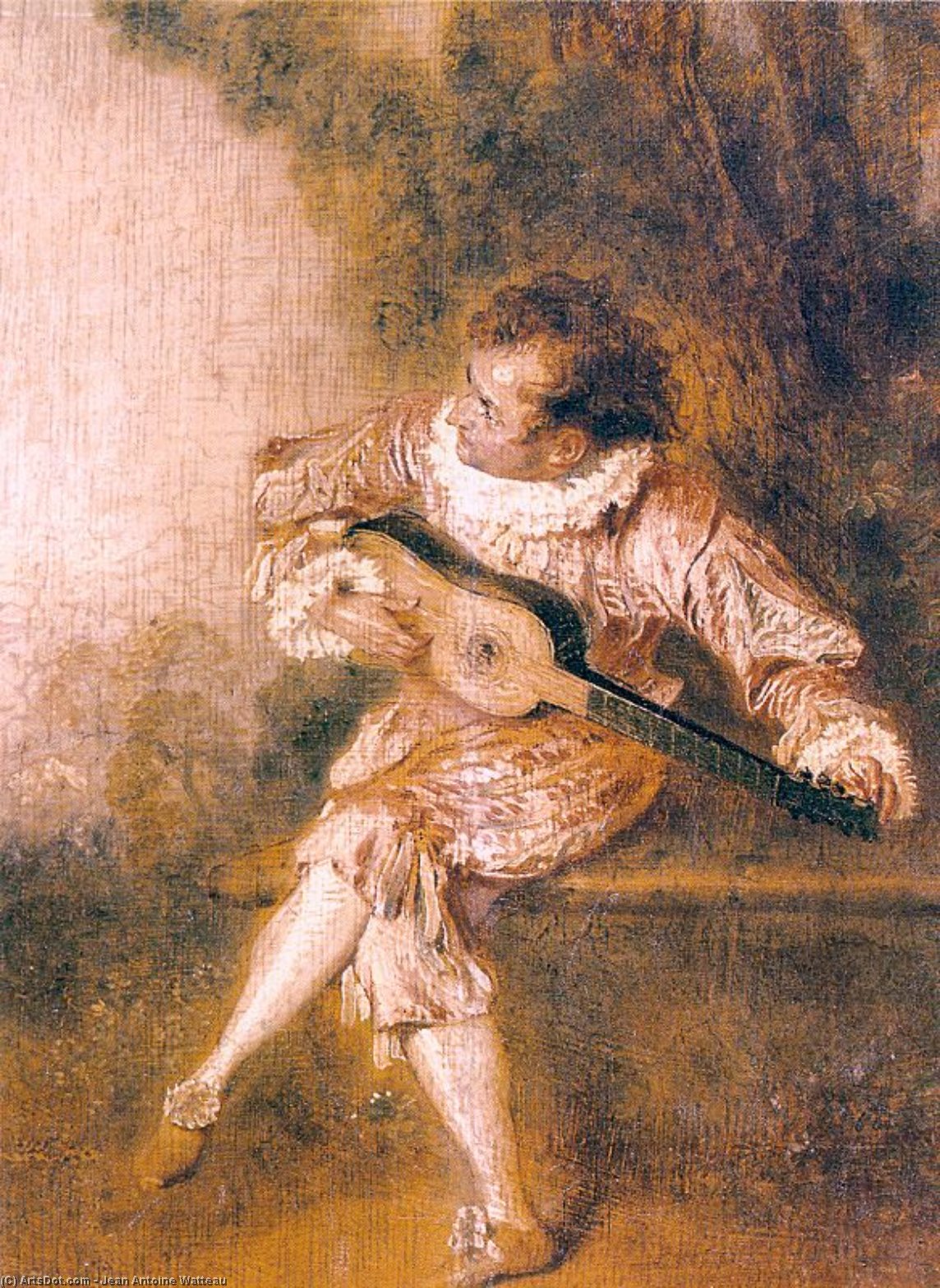 Wikioo.org - Bách khoa toàn thư về mỹ thuật - Vẽ tranh, Tác phẩm nghệ thuật Jean Antoine Watteau - The Serenader