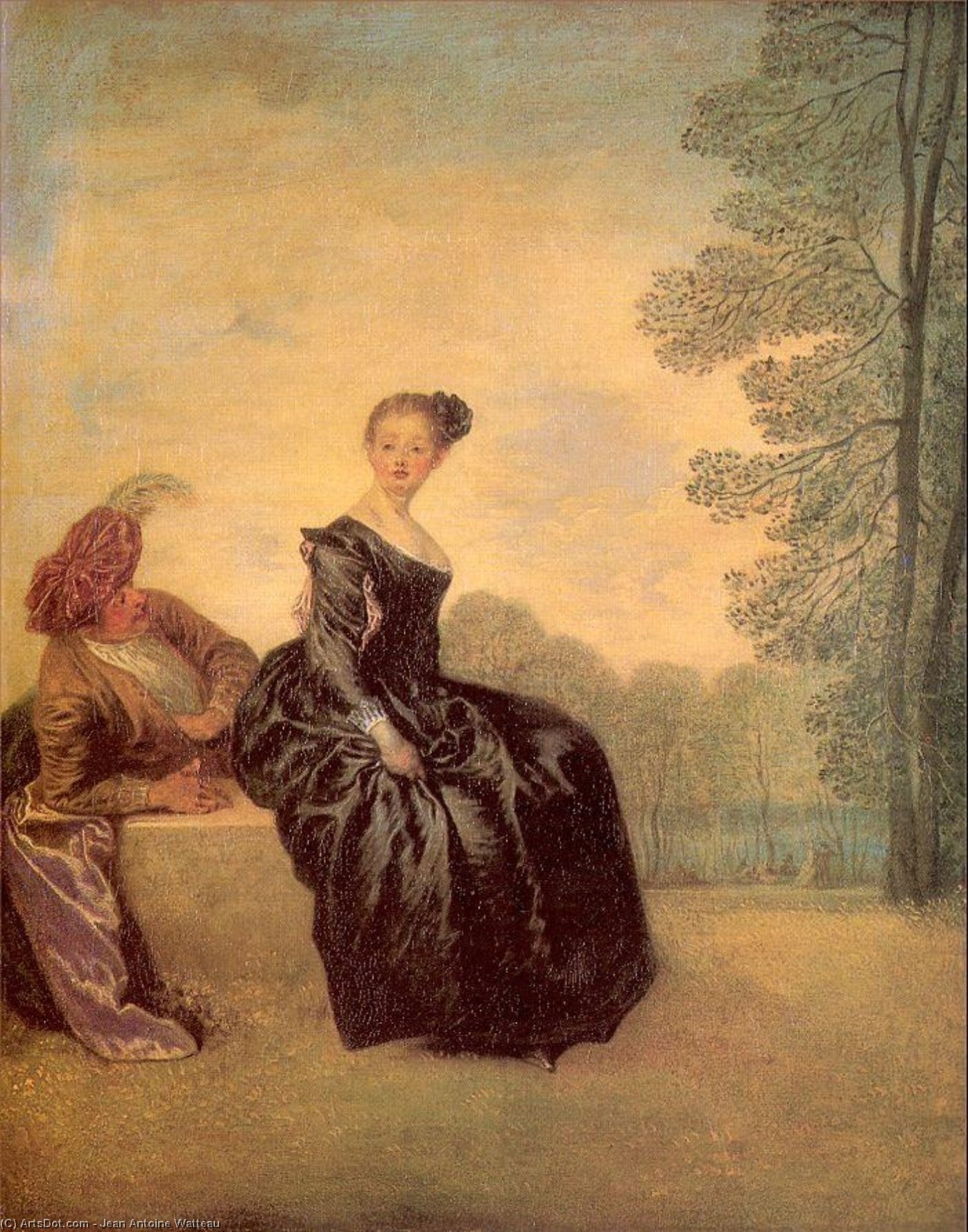 Wikioo.org - Die Enzyklopädie bildender Kunst - Malerei, Kunstwerk von Jean Antoine Watteau - Der Sulky Frau