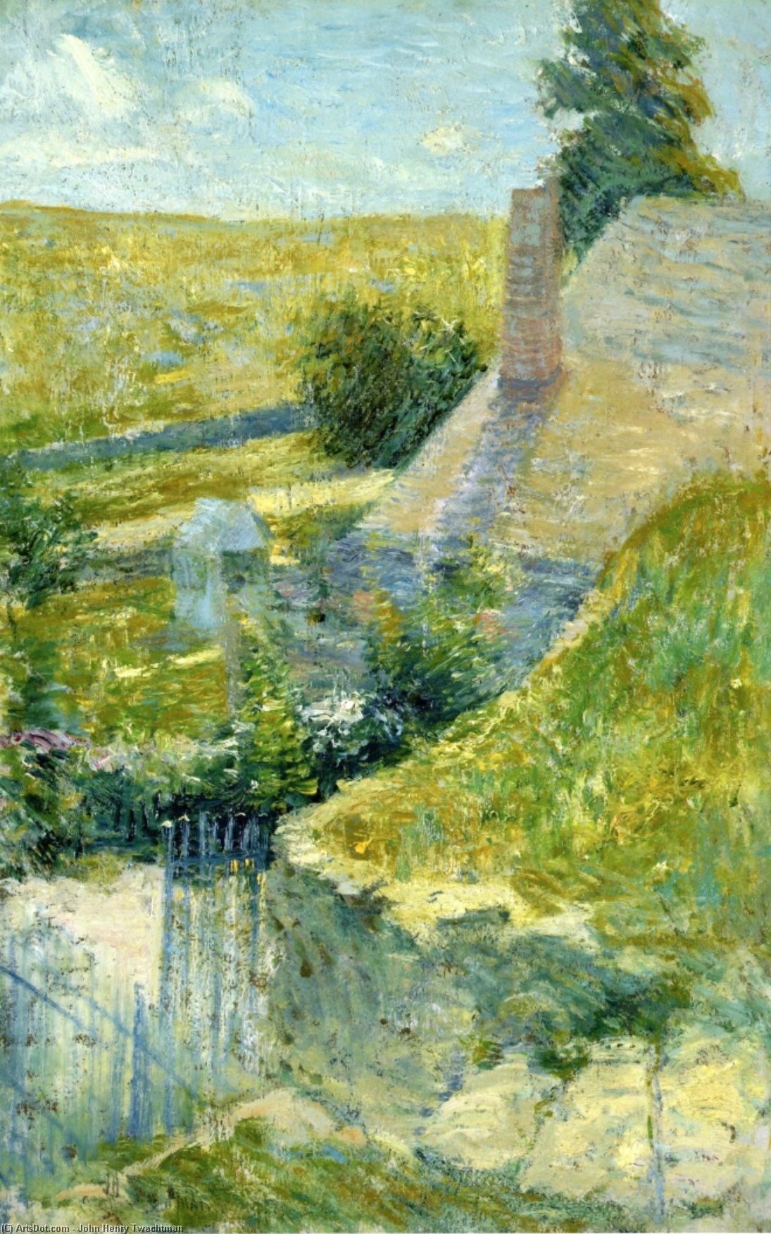 Wikioo.org - The Encyclopedia of Fine Arts - Painting, Artwork by John Henry Twachtman - Artist's Home Seen from the Back