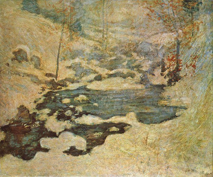 Wikioo.org - Bách khoa toàn thư về mỹ thuật - Vẽ tranh, Tác phẩm nghệ thuật John Henry Twachtman - Beneath the Snow